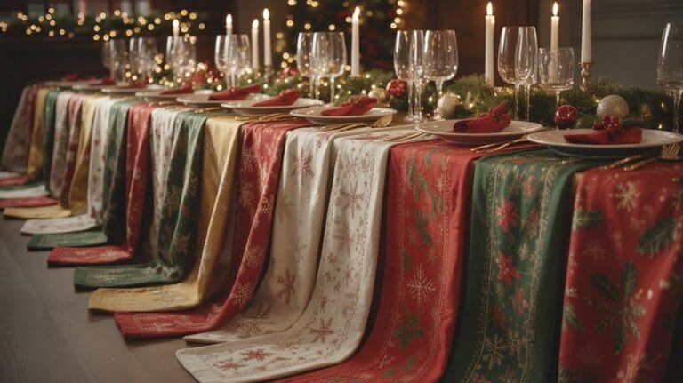 holiday dining tablecloth selection