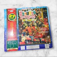 Holiday Express Christmas Train Set Eztec Battery Operated Musical WORKS -VIDEO