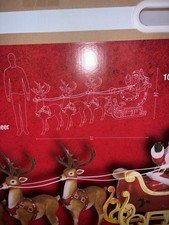 Home Depot 9 ft Giant-Sized LED Santa's Sleigh with Reindeer Holiday NEW IN-HAND