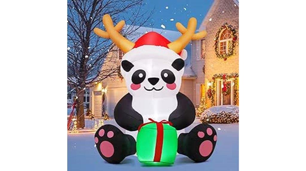 inflatable panda christmas decoration