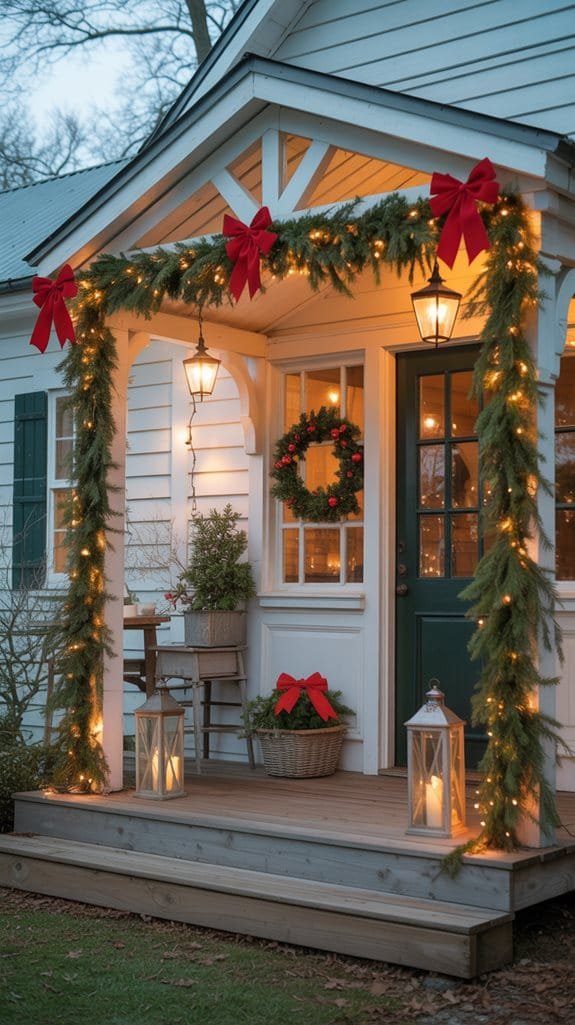 inviting farmhouse porch lighting