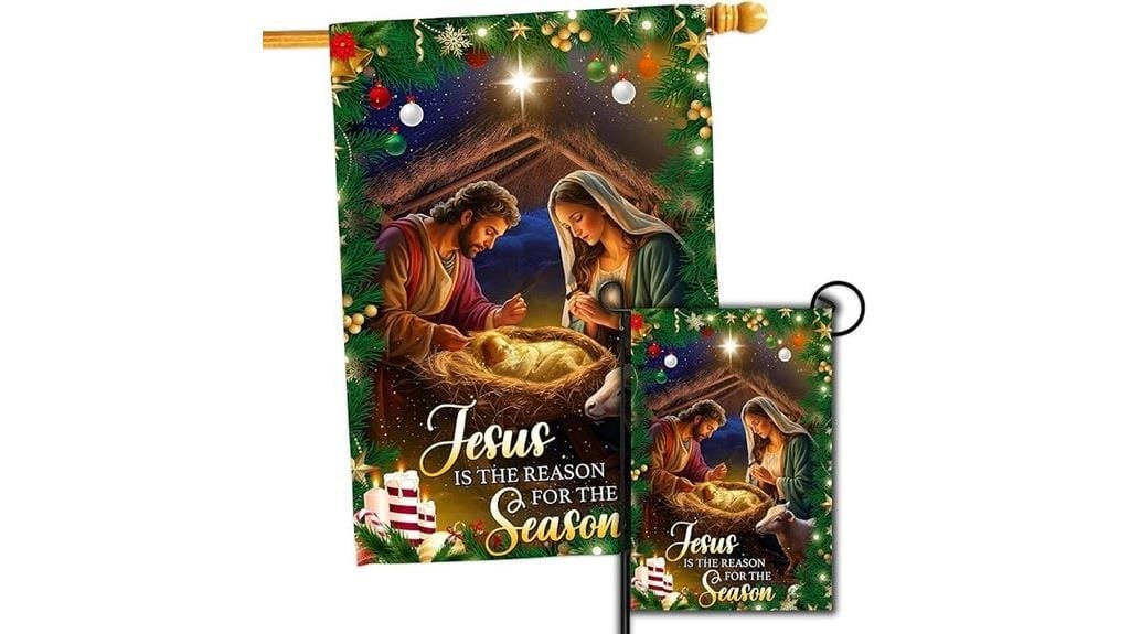 jesus christmas flag set