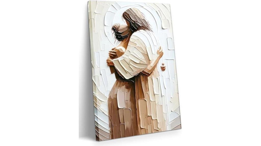 jesus embracing woman artwork