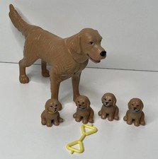 Kennel Care Pets Barbie Bedtime Golden Retriever Mommy Dog & 4 Puppies +Flaw