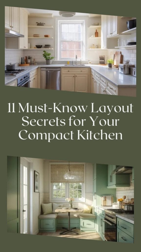 Modern compact kitchen design featuring efficient layout, bright lighting, and stylish cabinetry. Ideal for maximizing space and functionality in small kitchens.