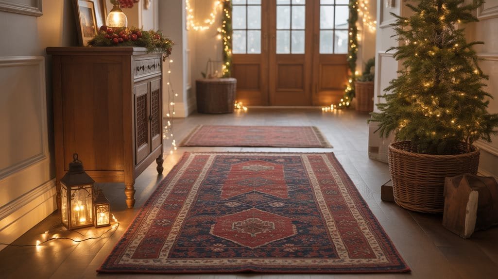 layered seasonal rug comfort