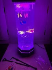 LED Jellyfish Lava Mood Lamp Extra Big 15” Tall Jellyfish & Fish Aquarium New