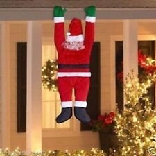LIFE SZ Christmas Hanging SANTA suit from on the gutter roof Outdoor Decoration