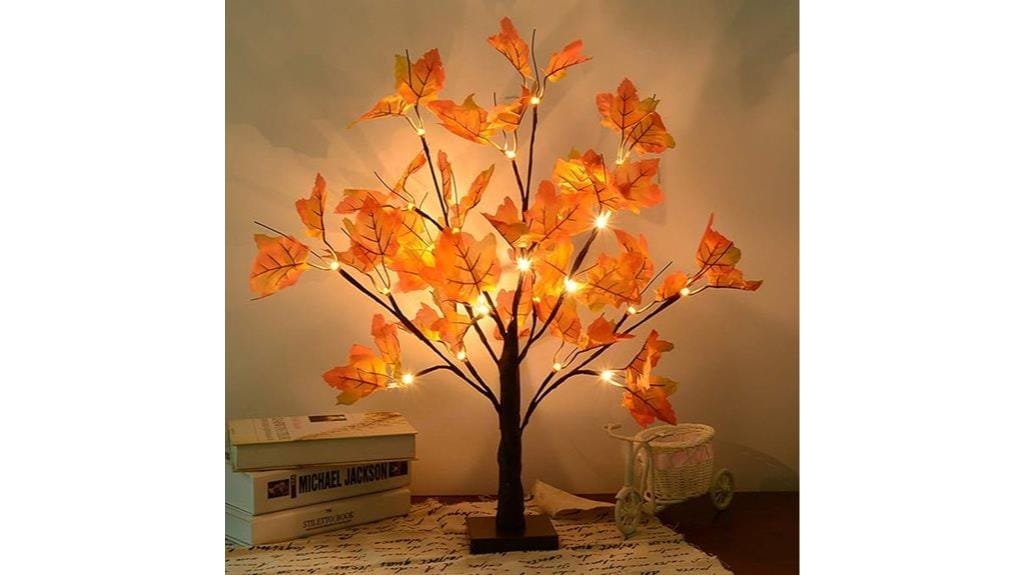 lighted artificial maple tree