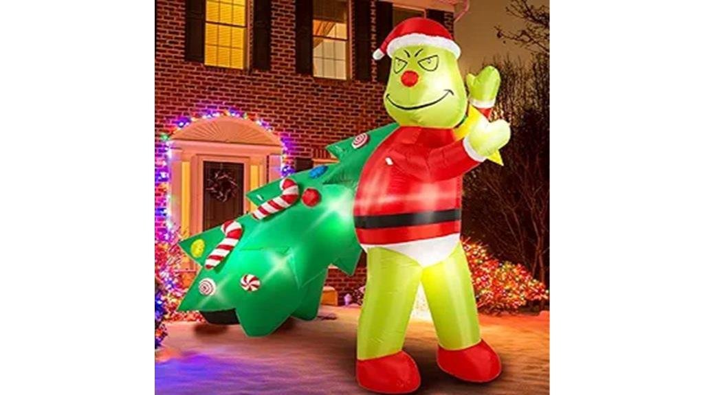 lighted green monster decoration