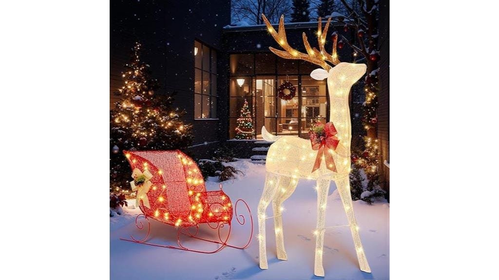 lighted outdoor christmas decor