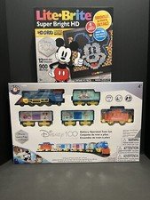 Lionel Disney 100 Years Of Wonder Train Set & Disney 100 Lite Brite HD-Brand New