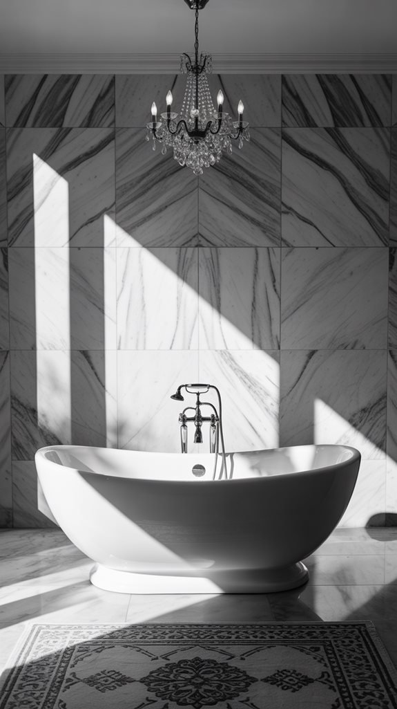 luxurious freestanding bathtub oasis