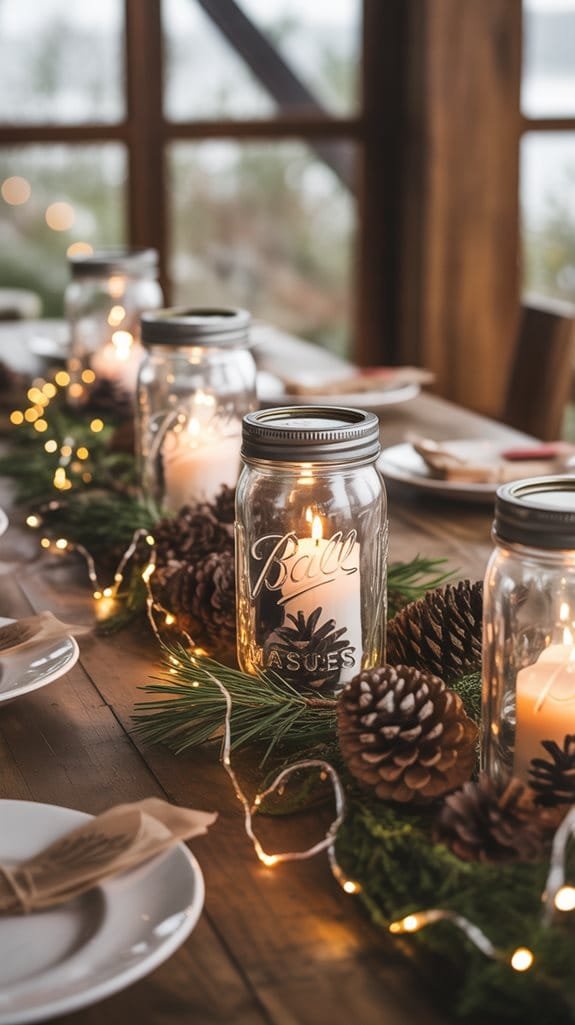 mason jar holiday centerpieces