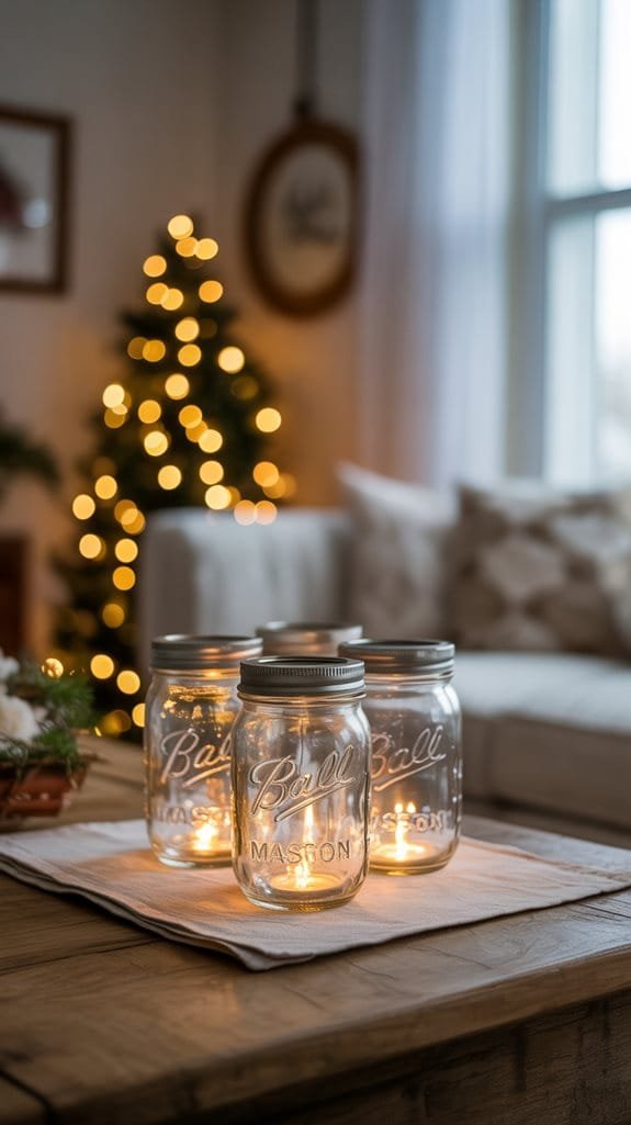 mason jar luminary display