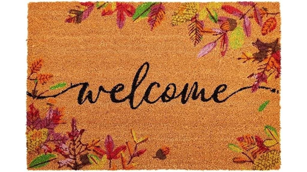 multi color fall leaves mat