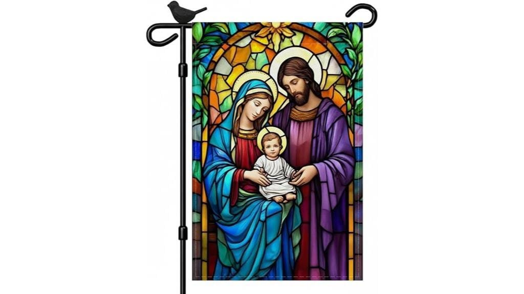 nativity christmas garden flag