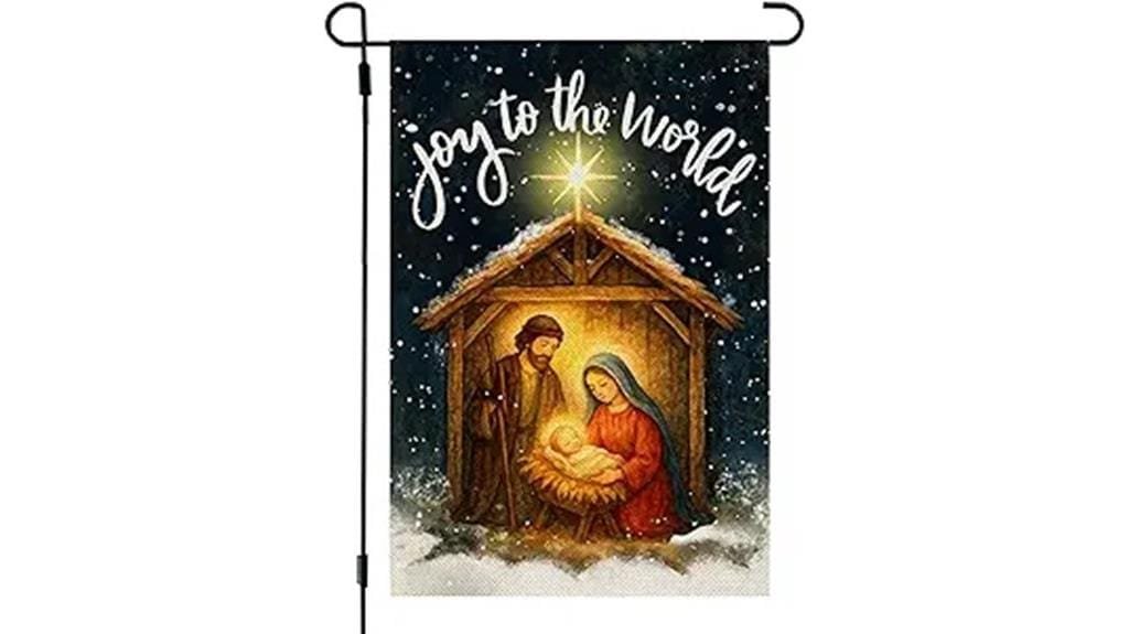 nativity christmas garden flag