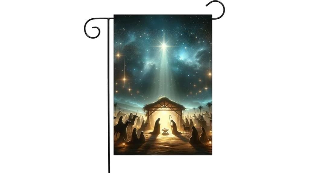 nativity scene garden flag