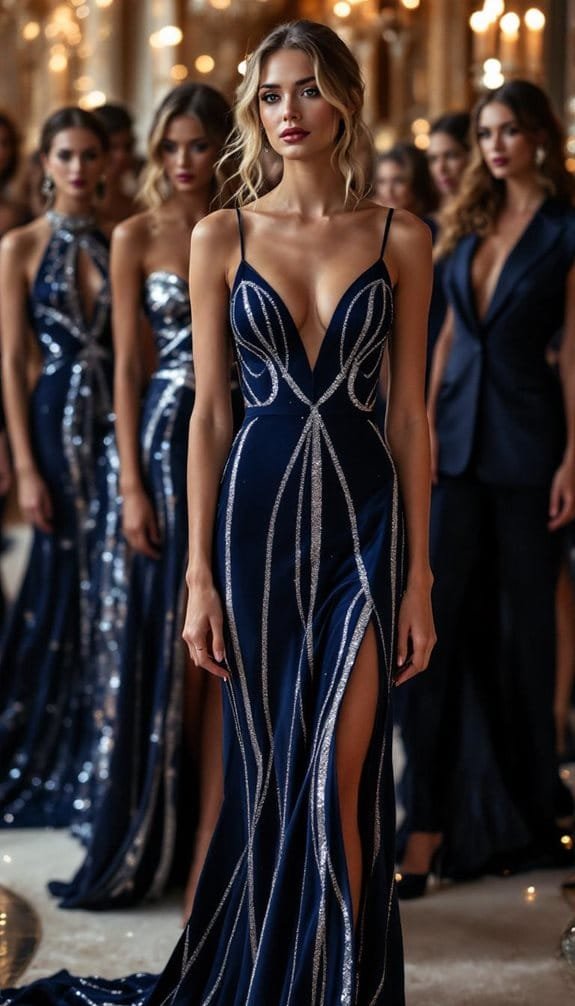 navy and silver sophistication