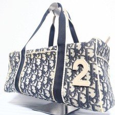 Number 2 Christian Dior Trotter Hand Bag Vintage Navy Blue