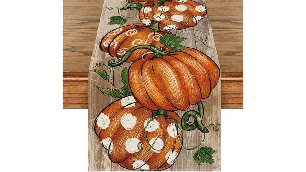 polka dot fall table runner