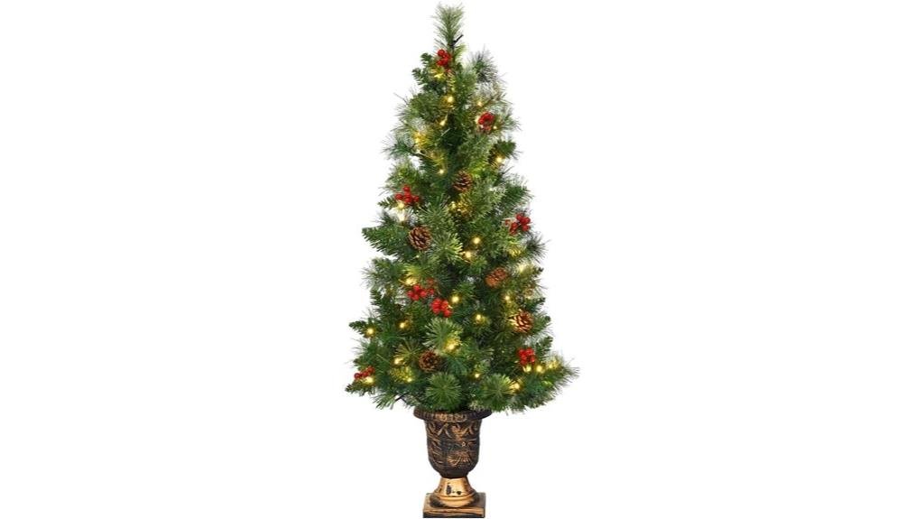 pre lit led entrance tree