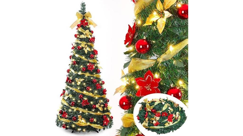 pre lit six foot christmas tree