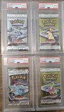 PSA 10 Sequential Pokemon WOTC Neo Genesis Unlimited Booster Pack Art Set