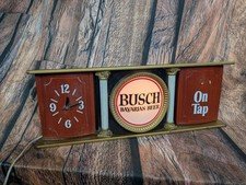 Rare Vintage Anheuser Busch Bavarian Beer Lighted Wall Clock READ Damaged