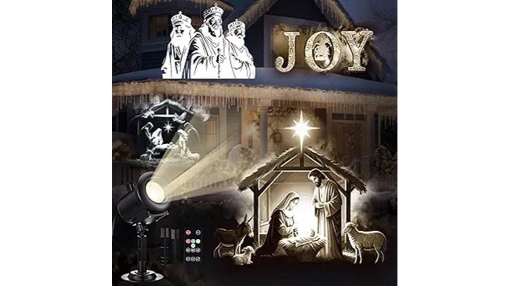 remote controlled nativity projector lights