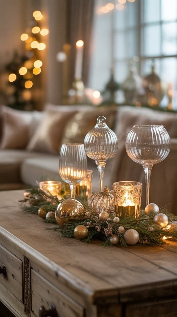 repurposed vintage ornament display