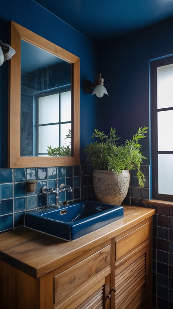 rustic deep blue warmth