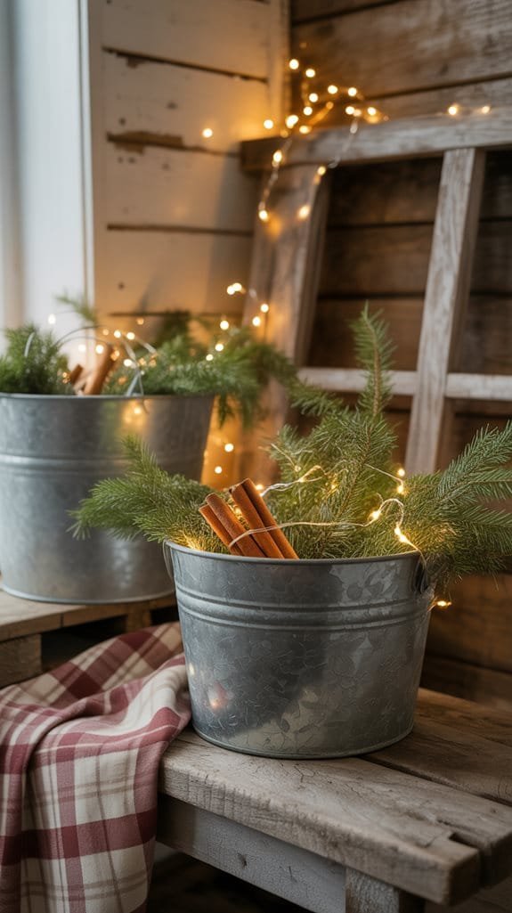 rustic farmhouse holiday displays