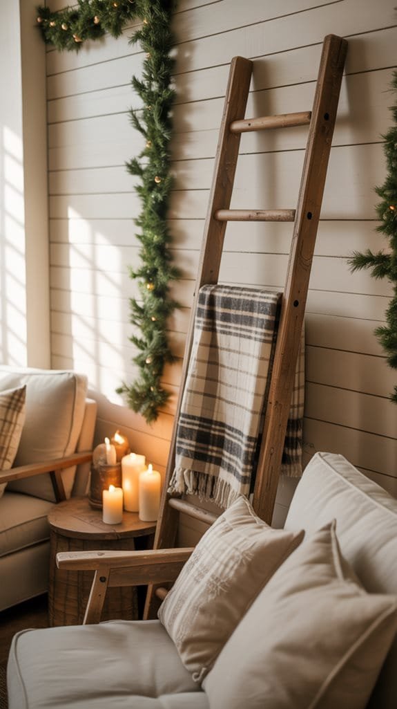 rustic ladder festive decor