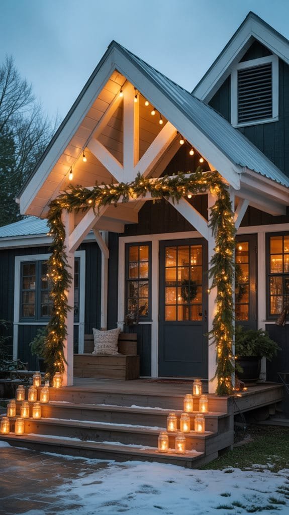 rustic mason jar lanterns