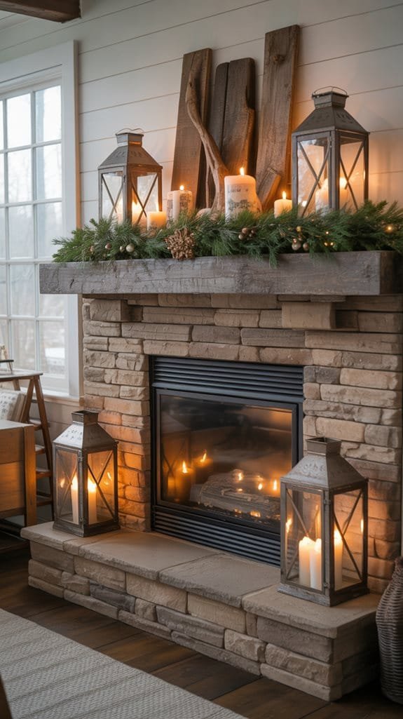 rustic metal lantern charm