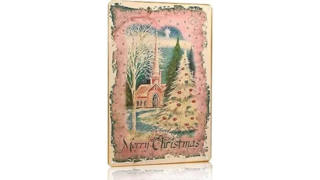 rustic pink tin sign