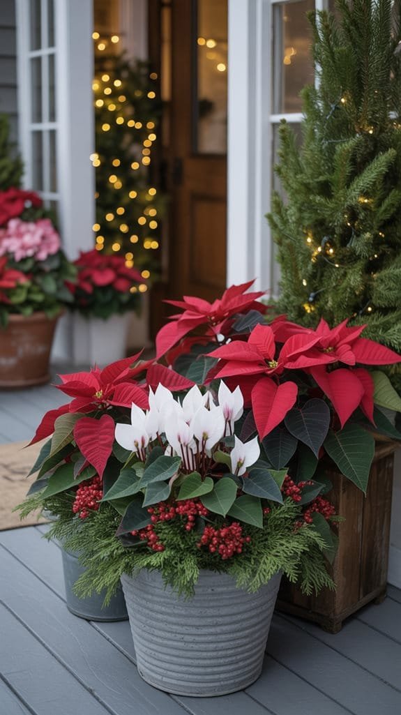 seasonal blooms with greenery