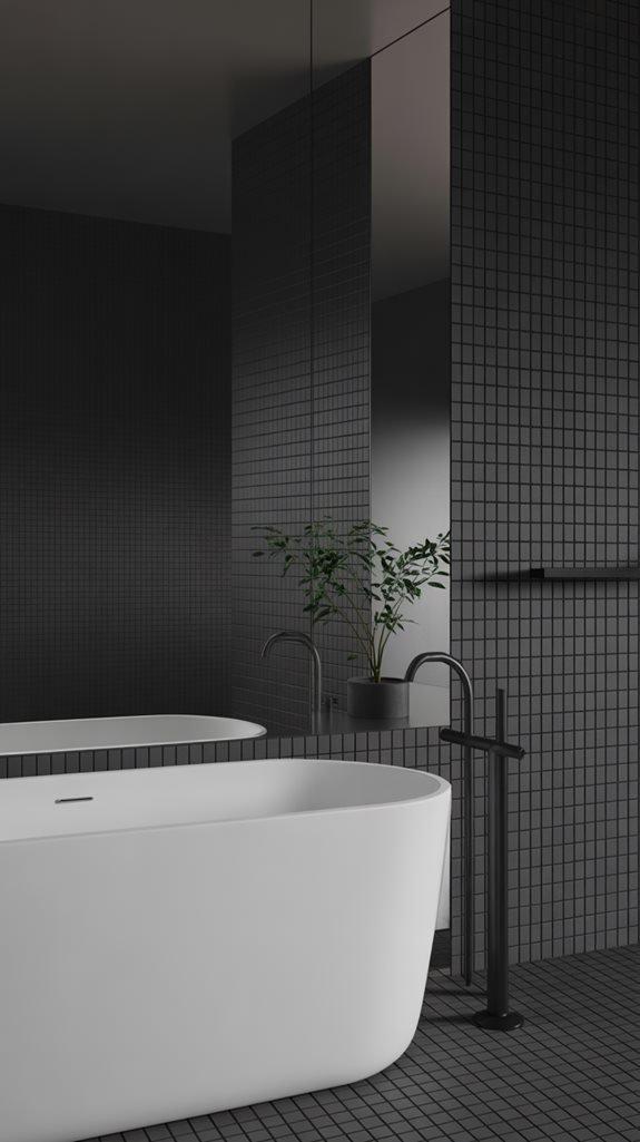 sleek functional minimalist bathroom design