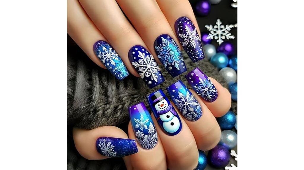 snowflake christmas nail set