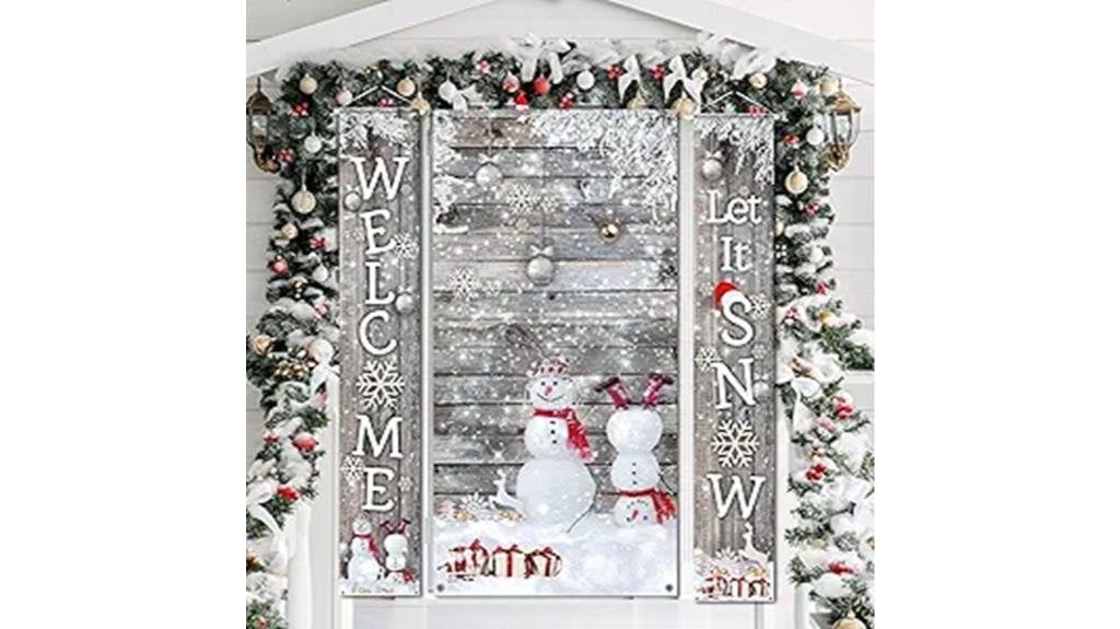 snowman winter door decorations
