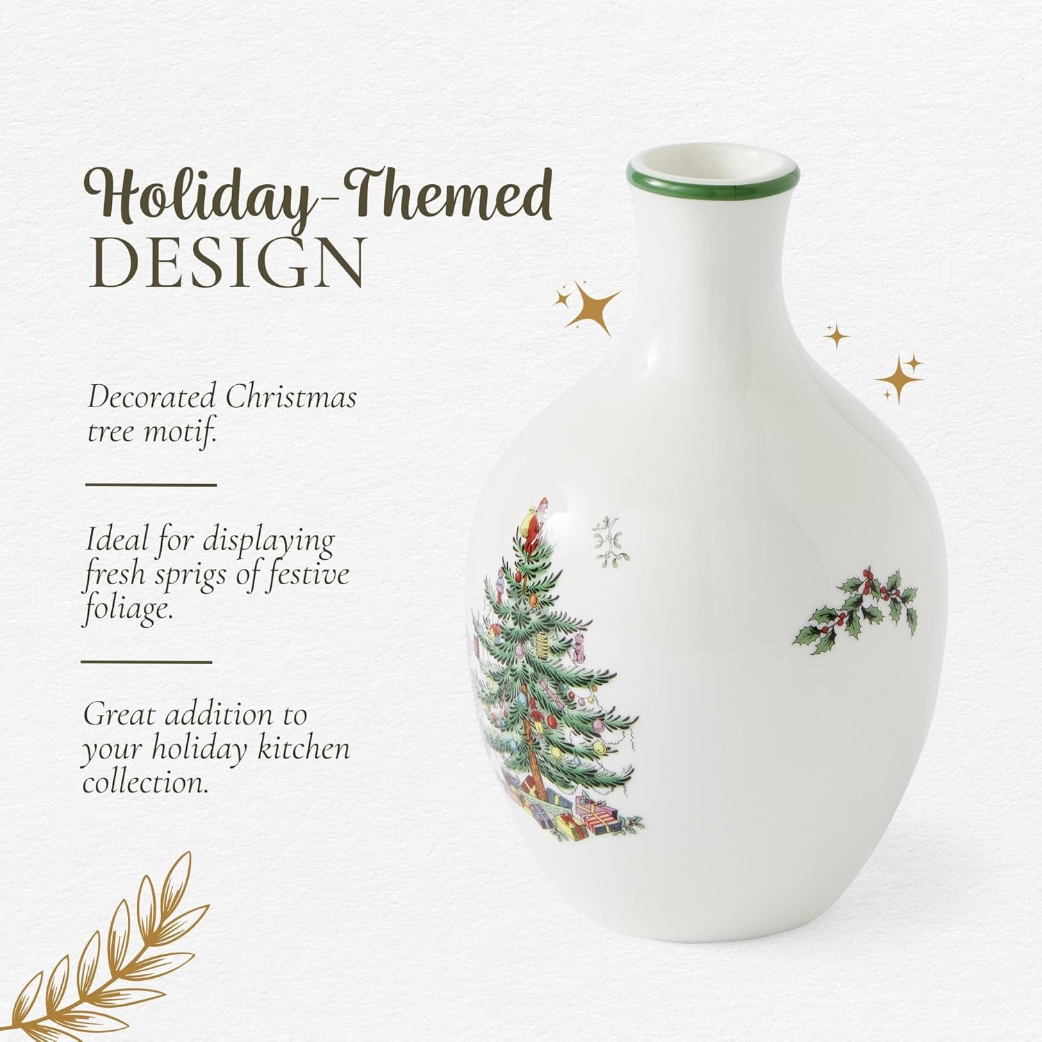 Spode Christmas Tree 6" Posy Vase