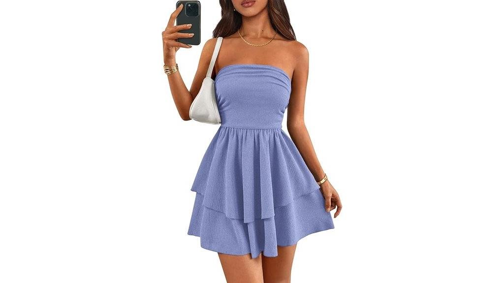 summer strapless mini dress