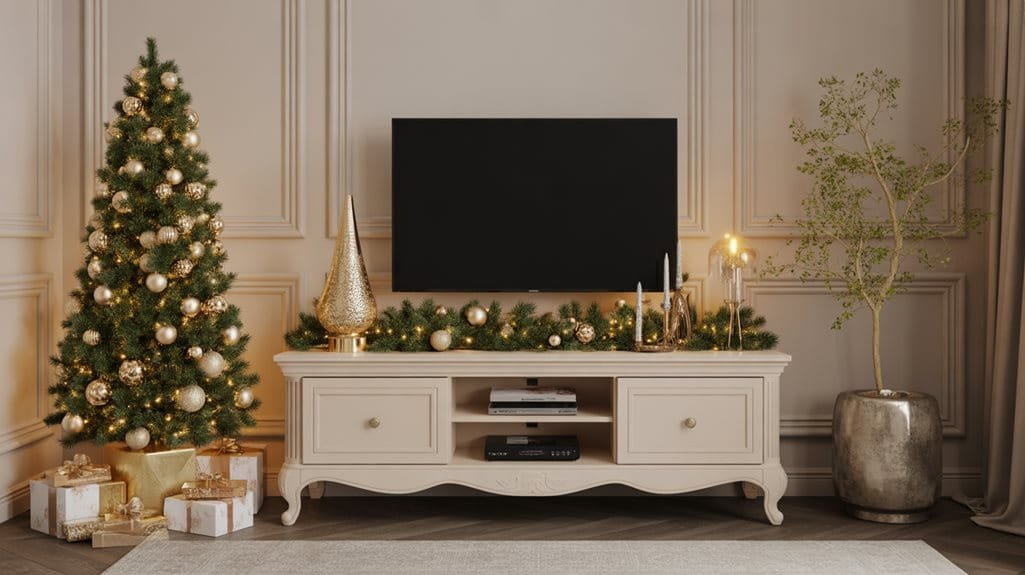tailored decorating for tv stands