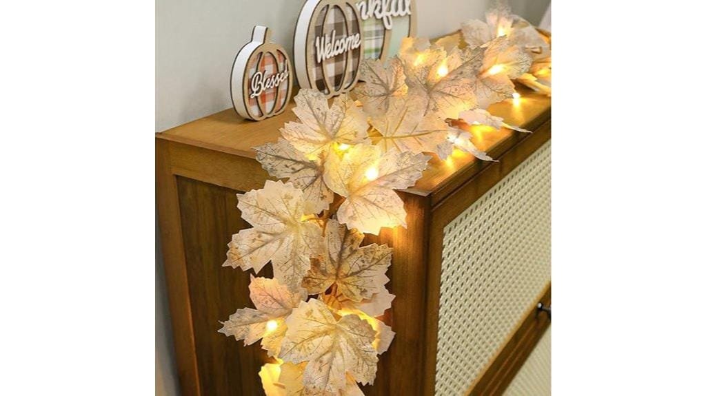 thanksgiving garland with lights