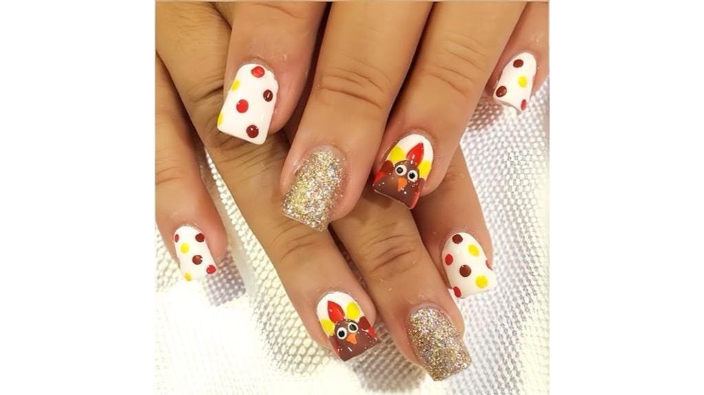 thanksgiving themed press on nails