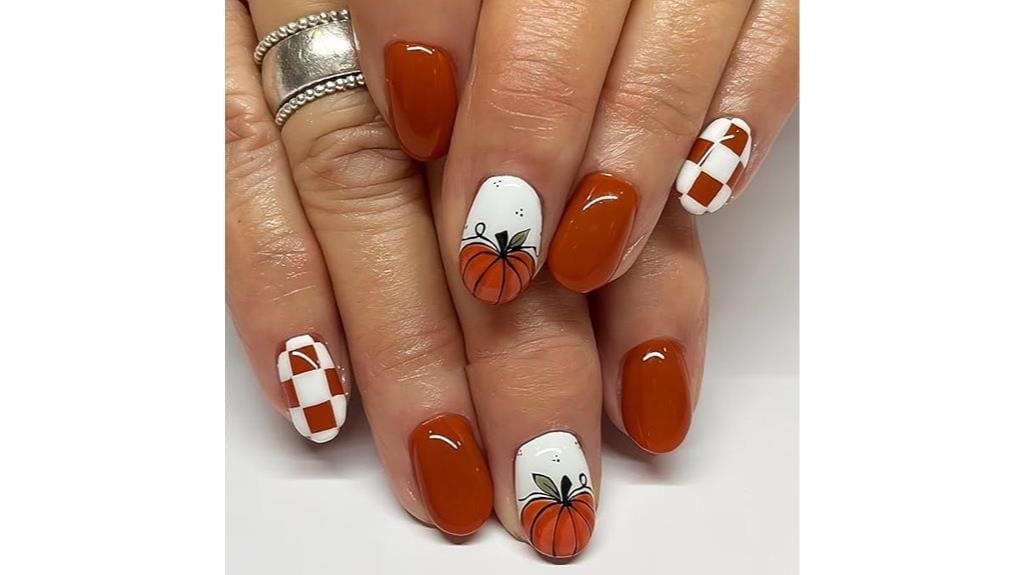 thanksgiving themed press on nails