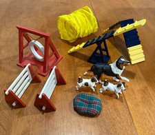 Traditional Breyer Dog Agility Course w/ Jack Russels and Australian Shepherd