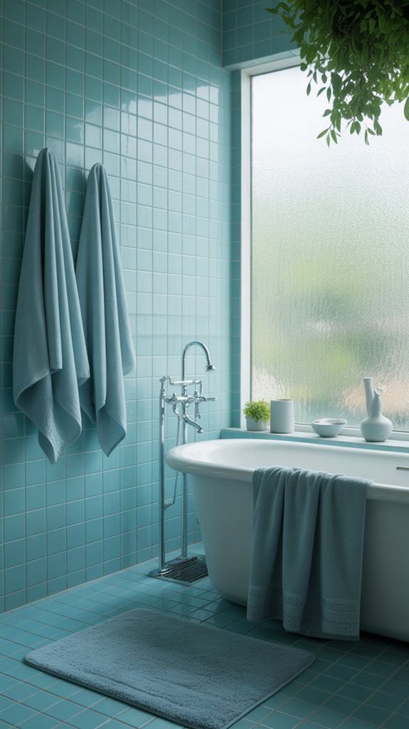 tranquil light blue bathroom